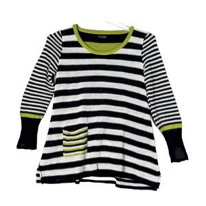 Libretto NYC Sweater Womens XS Navy White Stripe Casual Office Preppy Nautical‎